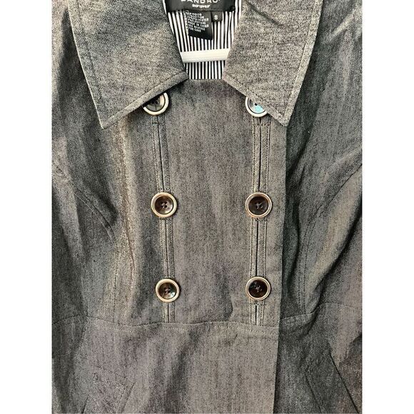 Sandro Sportswear Gray Denim Look Jacket sz S EUC - Picture 2 of 7